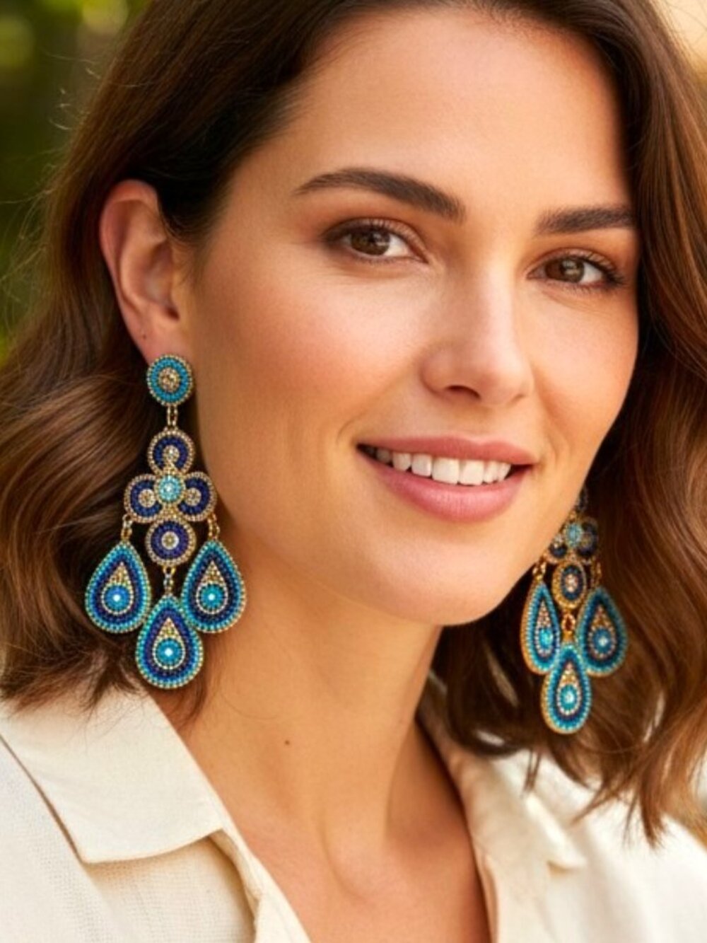 Lovisa Blue Teardrop‎ Beaded Chandelier Earrings